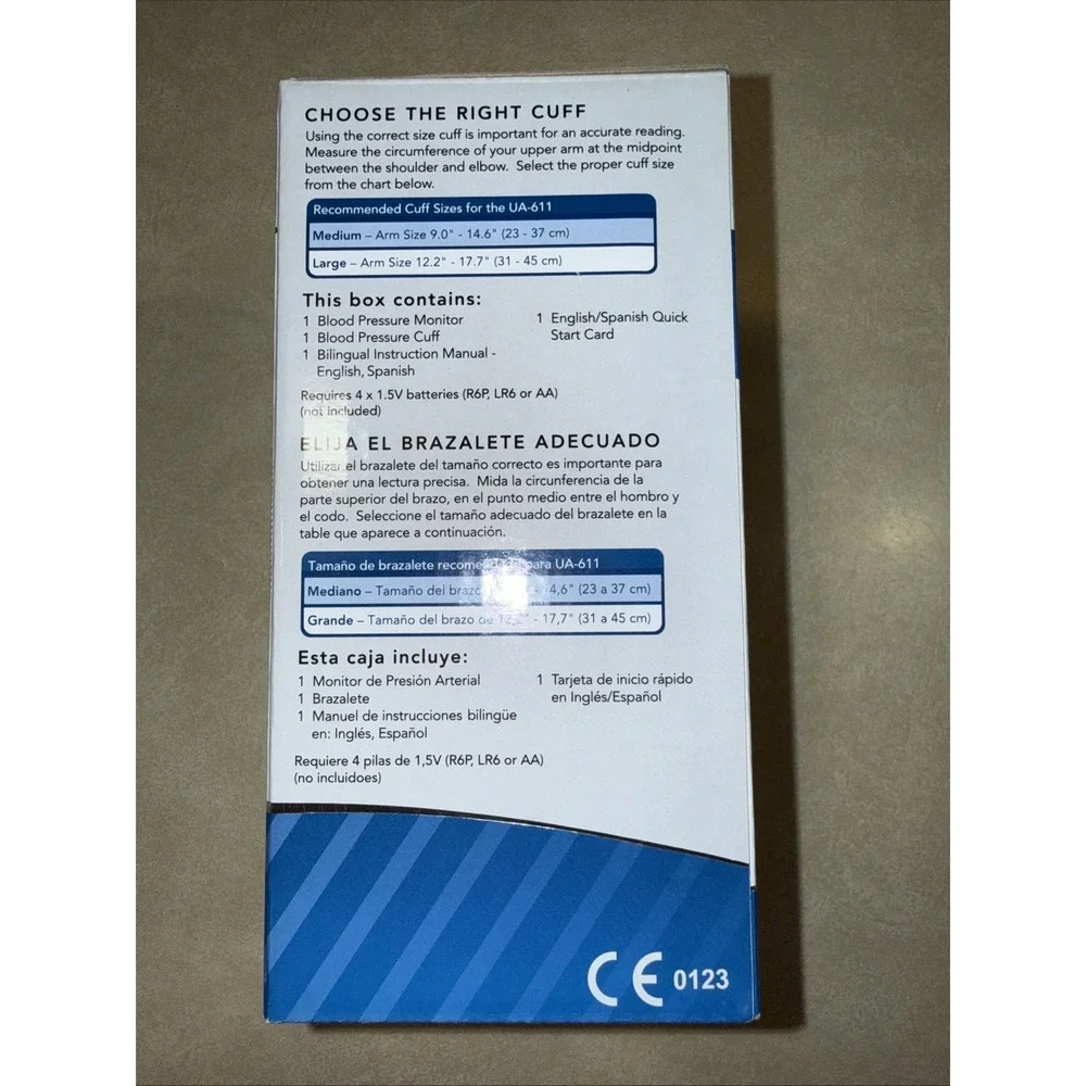 A&D Medical Essential Digital Blood Pressure Monitor Upper Arm NEW in Box UA-611
